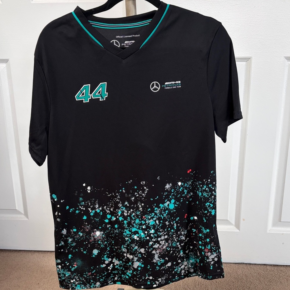 Black and Teal Graphic T-Shirt